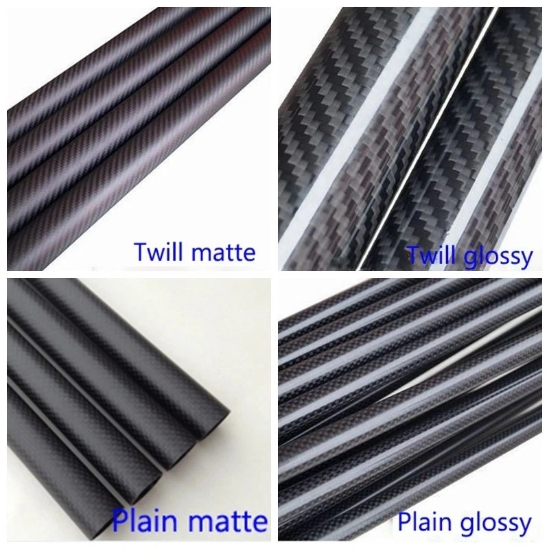 Glossy Finish 3K Twill Weave Carbon Fiber Roll/Tube/Tubing/Pipe